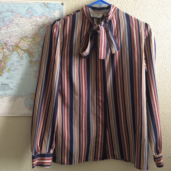 Vintage Tops - Vintage Striped Button Down